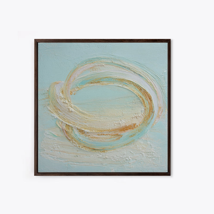 Incense Smoke Forming Abstract Curves Framed Canvas Print, Yoga Studio Art, Feminine Wall Art, Yoga Studio Decor, Balance, YSA-1x1-21