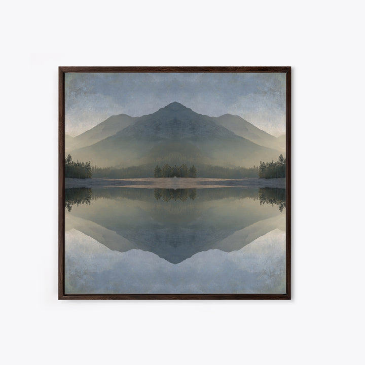 Sunrise Mountain Lake Reflection Canvas Print, Yoga Studio Art, Southwest Decor, Yoga Studio Decor, Fine Art, Balance, YSA-1x1-92