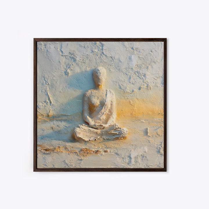 Seated Meditation Figure Canvas Print, Yoga Studio Art, Wall Art, Yoga Studio Decor, Fine Art, Balance, Metal Wall Decor, YSA-1x1-97