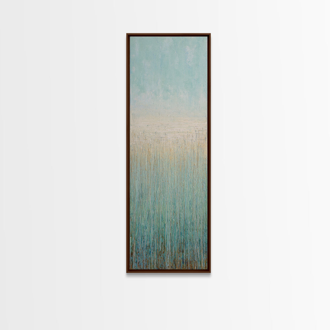 Abstract Breath Waves Framed Canvas Print, Yoga Studio Art, Art Print, Yoga Studio Decor, Fine Art, Balance, Large Wall Decor, YSA-1x3-19