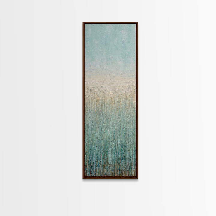 Abstract Breath Waves Framed Canvas Print, Yoga Studio Art, Art Print, Yoga Studio Decor, Fine Art, Balance, Large Wall Decor, YSA-1x3-19
