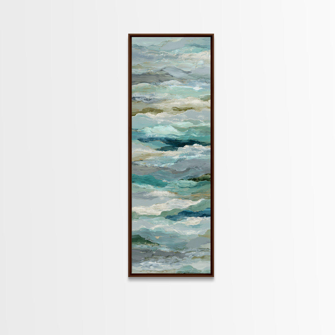 Abstract Breath Waves Canvas Print, Yoga Studio Art, Wall Art Print, Yoga Studio Decor, Abstract Art, Balance, Yoga Gift, YSA-1x3-43
