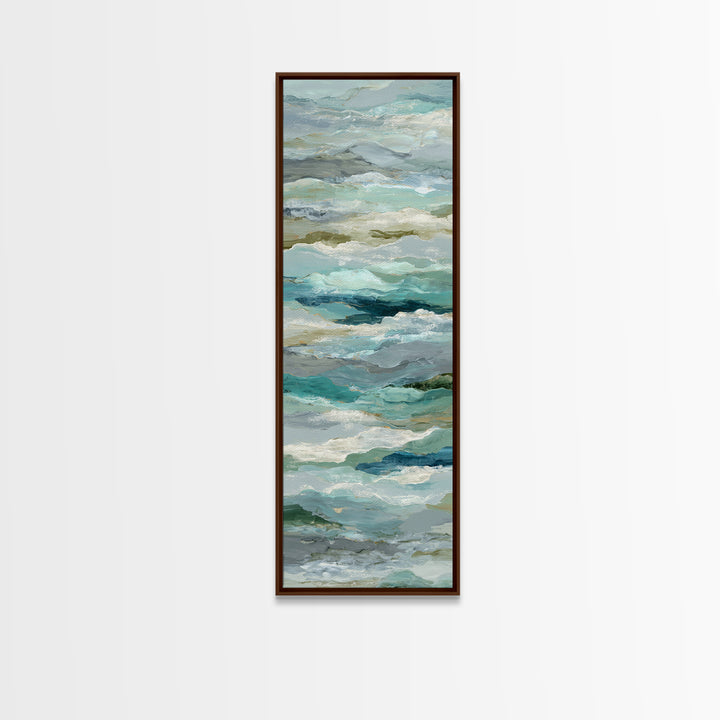 Abstract Breath Waves Canvas Print, Yoga Studio Art, Wall Art Print, Yoga Studio Decor, Abstract Art, Balance, Yoga Gift, YSA-1x3-43