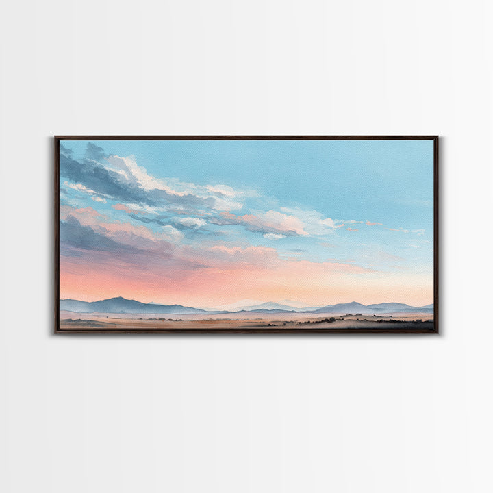 Peaceful Desert Horizon Canvas Print, Yoga Studio Art, Contemporary Art, Yoga Studio Decor, Balance, African American Art, YSA-2x1-32