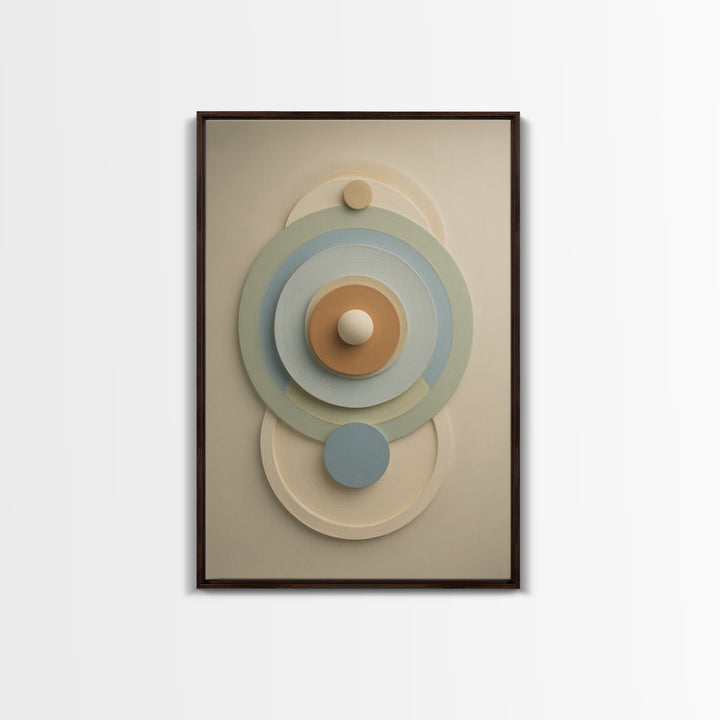 Chakra Color Circles Framed Canvas Print, Yoga Studio Art, Textured Painting, Yoga Studio Decor, Balance, Living Room Wall Art, YSA-2x3-22