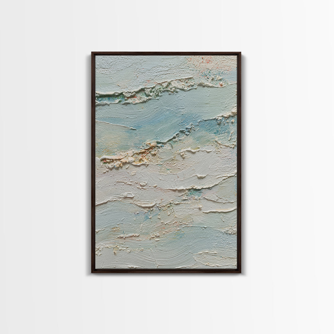 Abstract Breath Waves Framed Canvas Print, Yoga Studio Art, Yoga, Yoga Studio Decor, Abstract Art, Balance, Nature Prints, YSA-2x3-63