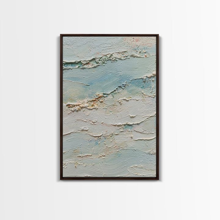 Abstract Breath Waves Framed Canvas Print, Yoga Studio Art, Yoga, Yoga Studio Decor, Abstract Art, Balance, Nature Prints, YSA-2x3-63