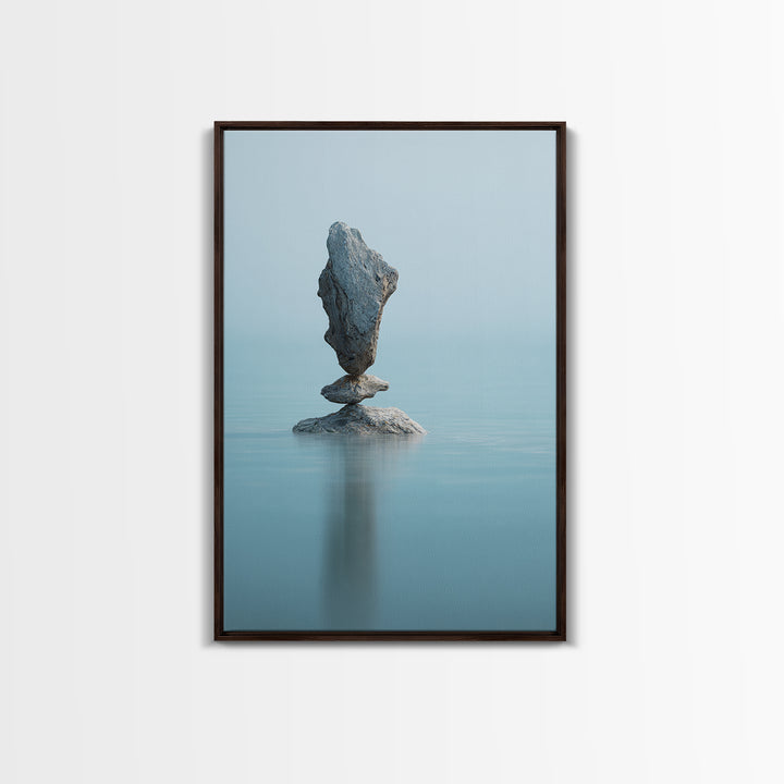 Ocean Horizon with Meditative Stillness Canvas Print, Yoga Studio Art, Living Room Wall Art, Yoga Studio Decor, Balance, YSA-2x3-96