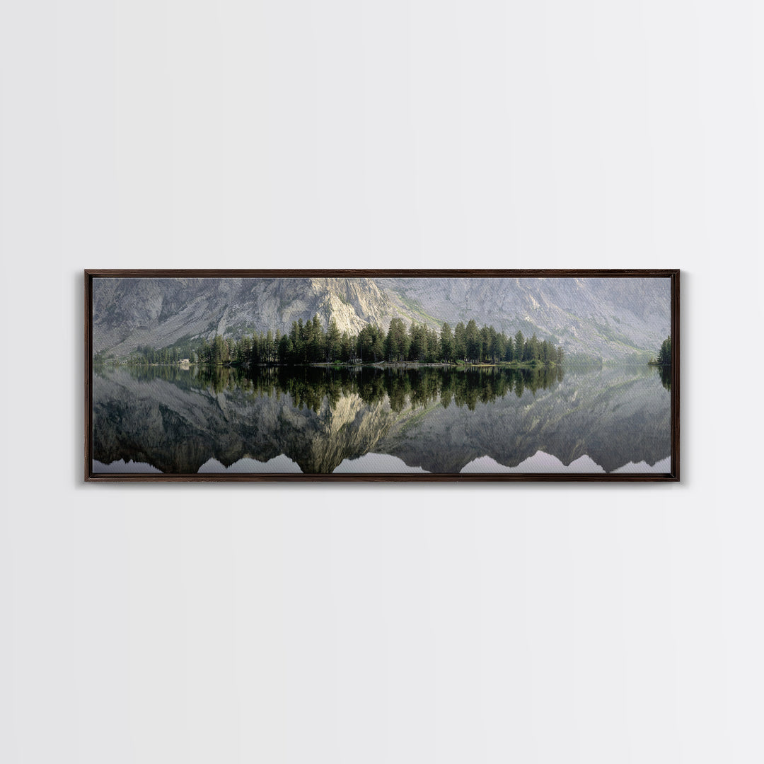 Sunrise Mountain Lake Reflection Canvas Print, Yoga Studio Art, Gym Art, Yoga Studio Decor, Fine Art, Balance, Minimalist Decor, YSA-3x1-36