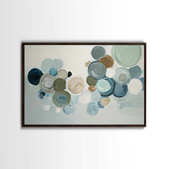 Chakra Color Circles Framed Canvas Print, Yoga Studio Art, Wall Art Print, Yoga Studio Decor, Fine Art, Balance, Yoga Gift, YSA-3x2-18