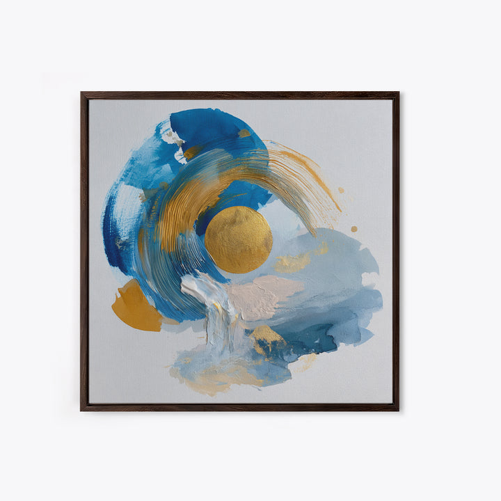 Single Black Ens Circle on Warm Paper Canvas Print, Zen Art, Art, Living Room Decor, Zen, Garden Art, Japanese Wall Art, ZEN-1x1-49