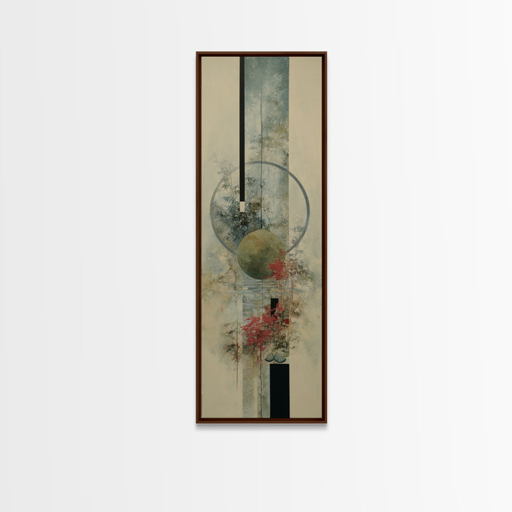 Abstract Balance of Circle Square and Line Framed Canvas Print, Zen Art, Flower Print, Living Room Decor, Abstract Art, Zen, ZEN-1x3-31