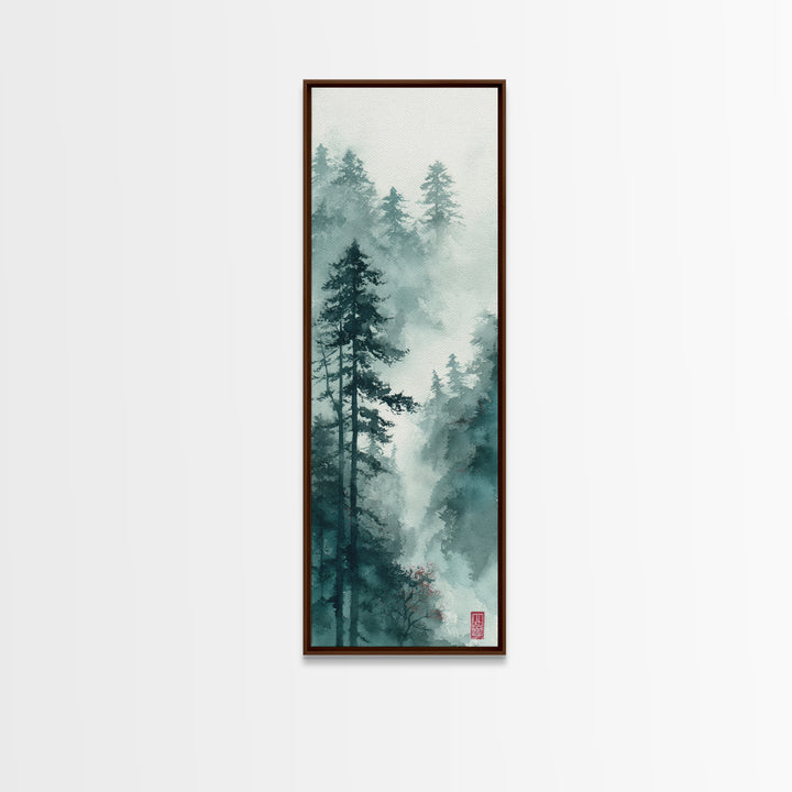 Calm Face with Closed Eyes and Simple Framed Canvas Print, Zen Art, Statement Artwork, Living Room Decor, Fine Art, Zen, ZEN-1x3-34
