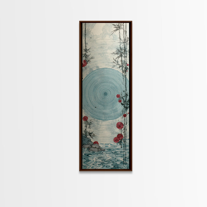 Water Ripple Circle Canvas Print, Zen Art, Home Decor, Living Room Decor, Oil Painting, Zen, Boho Wall Art, Garden Art, ZEN-1x3-97