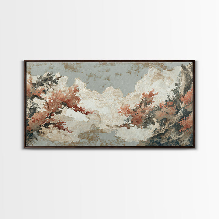 Raked Sand Garden Pattern from Above Canvas Print, Zen Art, Art, Living Room Decor, Zen, Garden Art, Japanese Wall Art, ZEN-2x1-2