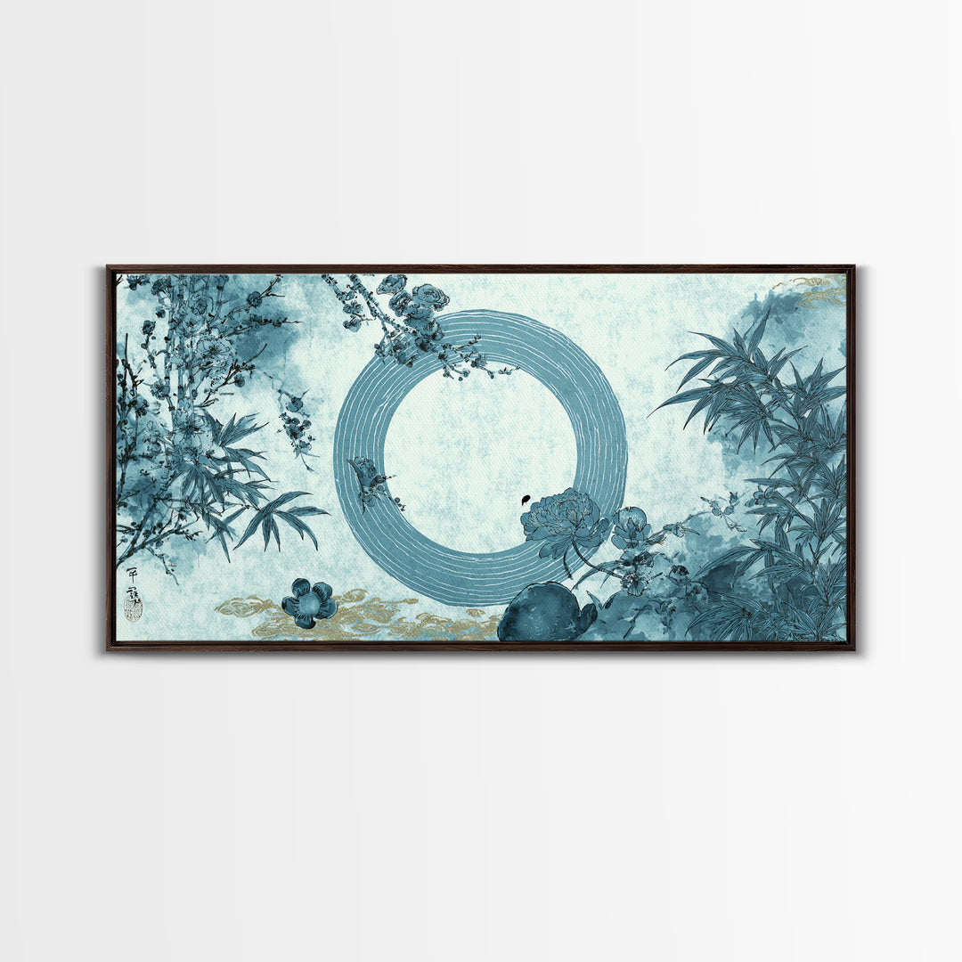 Water Ripple Circle Canvas Print, Zen Art, Boho Wall Decor, Living Room Decor, Fine Art, Zen, Wabi Sabi Art, Contemporary Art, ZEN-2x1-57