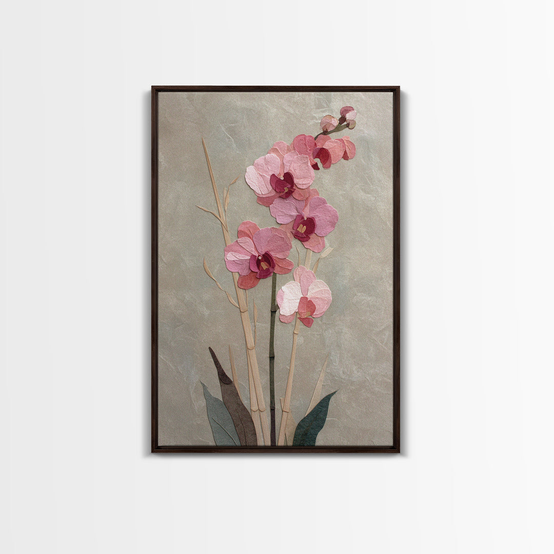 Single Orchid Stem Canvas Print, Zen Art, Boho Wall Art, Living Room Decor, Fine Art, Zen, Flower Print, Neutral Wall Art, ZEN-2x3-31