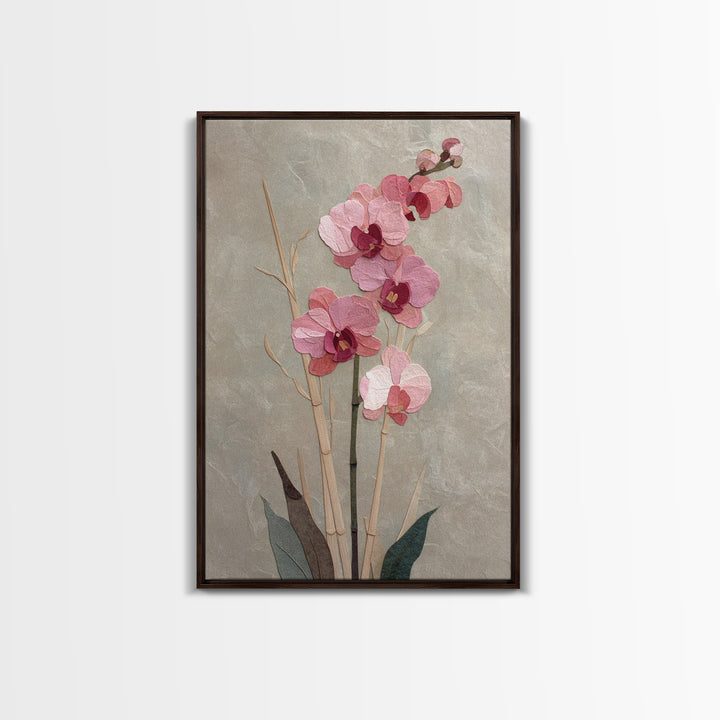 Single Orchid Stem Canvas Print, Zen Art, Boho Wall Art, Living Room Decor, Fine Art, Zen, Flower Print, Neutral Wall Art, ZEN-2x3-31