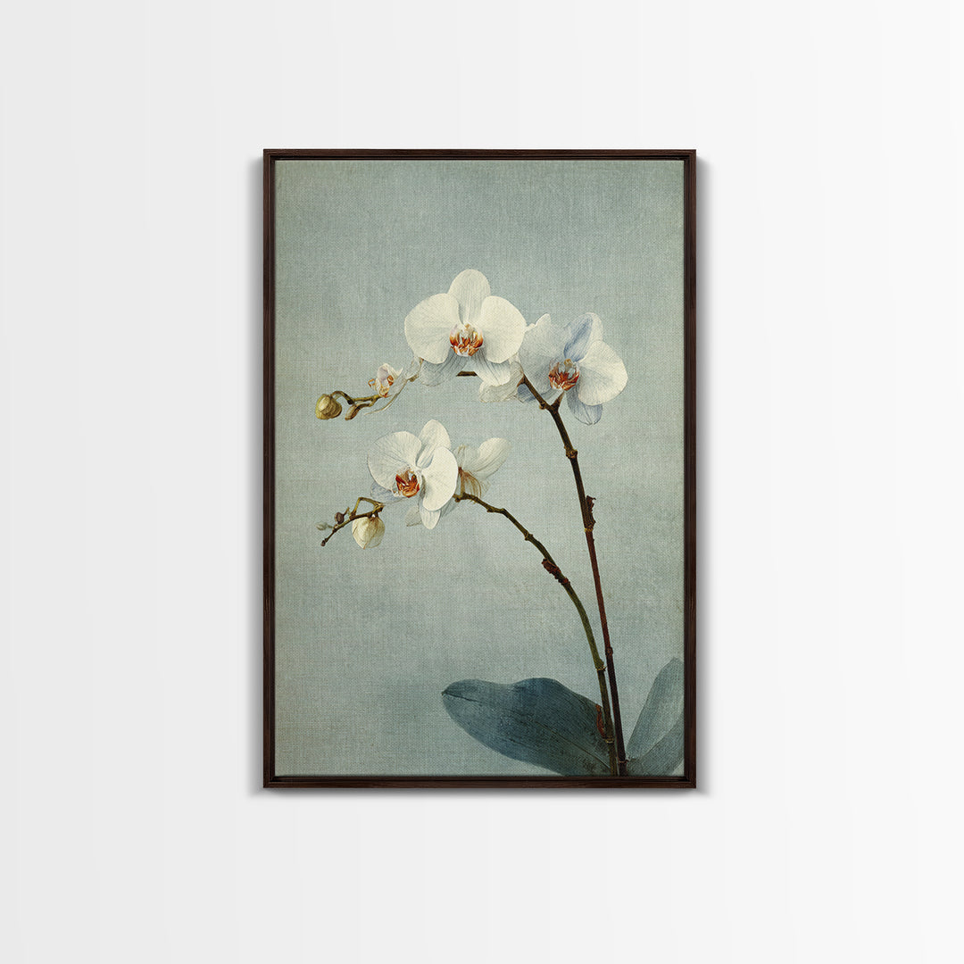 Single Orchid Stem Canvas Print, Zen Art, Art, Living Room Decor, Fine Art, Zen, Garden Art, Japanese Wall Art, Boho Wall Decor, ZEN-2x3-7