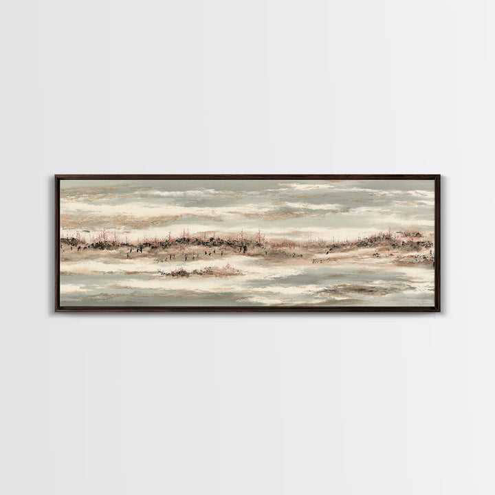 Raked Sand Garden Pattern from Above Canvas Print, Zen Art, Japanese Decor, Living Room Decor, Fine Art, Zen, Luxury Decor, ZEN-3x1-46
