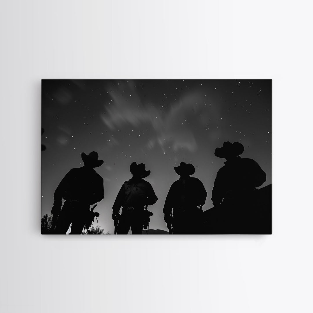 Cowboy Prints Framed Wall Art, Western Decor, Farmhouse Decor, Cowboy Photography, Gloss Metal Wall Art, Wood Framed Rustic Decor