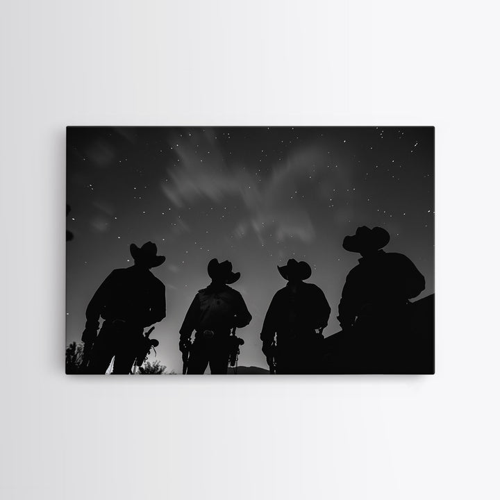 Cowboy Prints Framed Wall Art, Western Decor, Farmhouse Decor, Cowboy Photography, Gloss Metal Wall Art, Wood Framed Rustic Decor