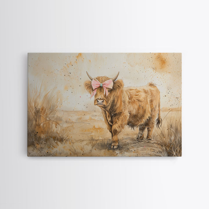 Cow Wall Art, Cow Print, Cow Wallhanging, Farmhouse Decor, Country Western Decor, Cow Lover Gift, Cottage Core Framed Art, Cute Cow
