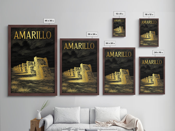 Amarillo Texas travel, Metallic Gold Art, Travel Art Prints, Metal Art, Wood Framed Art, Graduation Travel Gift, Traveler Gift