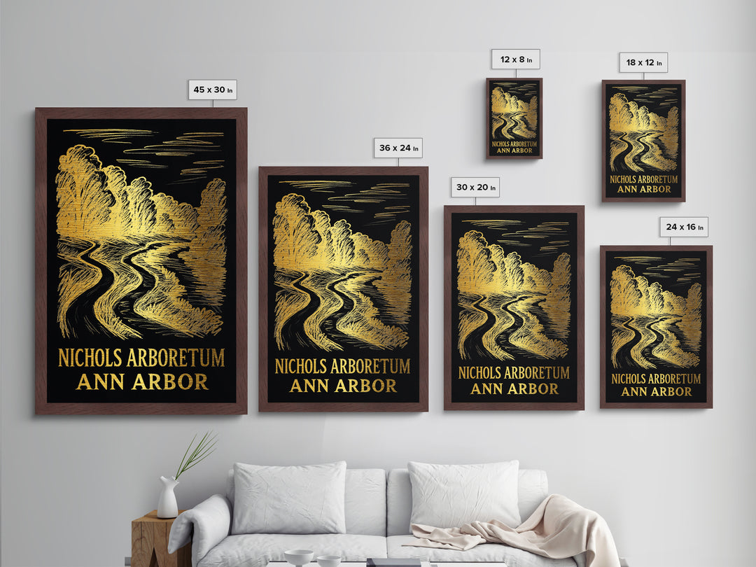 Ann Arbor Michigan art, Metallic Gold Print, Travel Art Prints, Metal Art, Wood Framed Art, Adventure Lover Gift, Traveler Gift