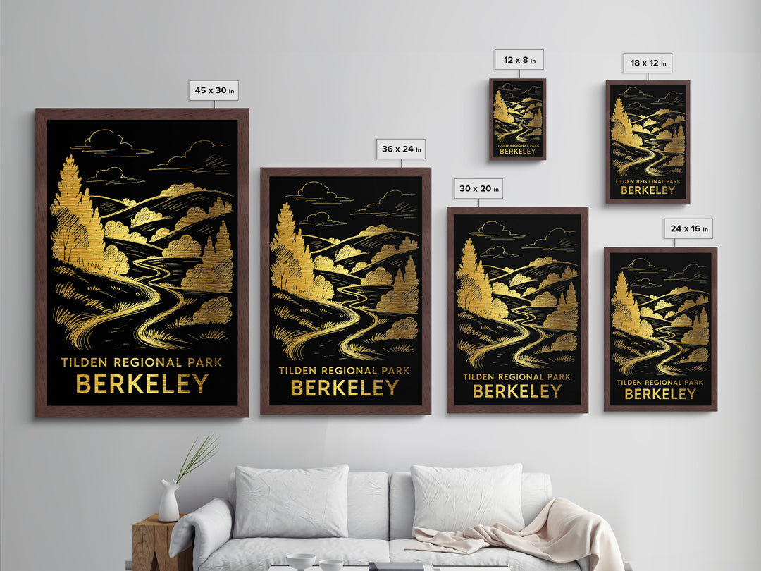 Berkeley California art, Metallic Gold Art, Best Friend Gifts, Metal Art, Wood Framed Art, Birthday Travel Gift, Destination Gift