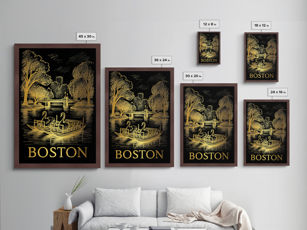 Boston Massachusetts art, Metallic Gold Art, Modern House Art, Metal Art, Wood Framed Art, Graduation Travel Gift, Travel Gift