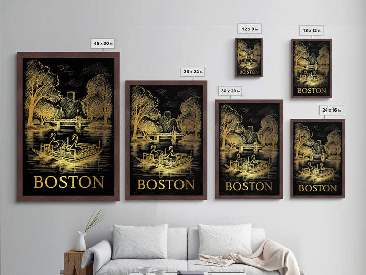 Boston Massachusetts art, Metallic Gold Art, Modern House Art, Metal Art, Wood Framed Art, Graduation Travel Gift, Travel Gift