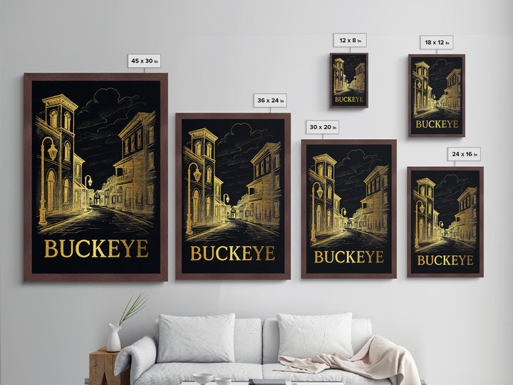 Buckeye Arizona art, Metallic Gold Art, Best Friend Gifts, Metal Art, Wood Framed Art, Birthday Travel Gift, Destination Gift