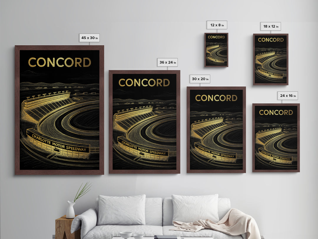 Concord California travel, Metallic Gold Print, Closing Gift, Metal Art, Wood Framed Art, Anniversary Travel Gift, Retirement Travel Gift