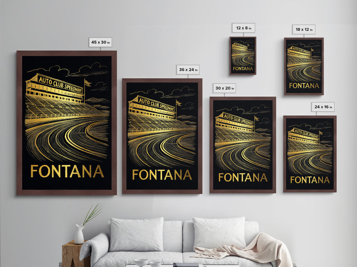 Fontana California art, Metallic Gold Art, Travel Art Prints, Metal Art, Wood Framed Art, Adventure Lover Gift, Traveler Gift