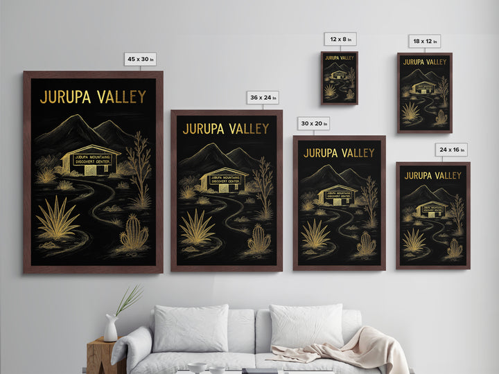 Jurupa Valley California travel, Metallic Gold Print, Modern Skyline Wall Print, Metal Art, Wood Framed Art, Adventure Lover Gift
