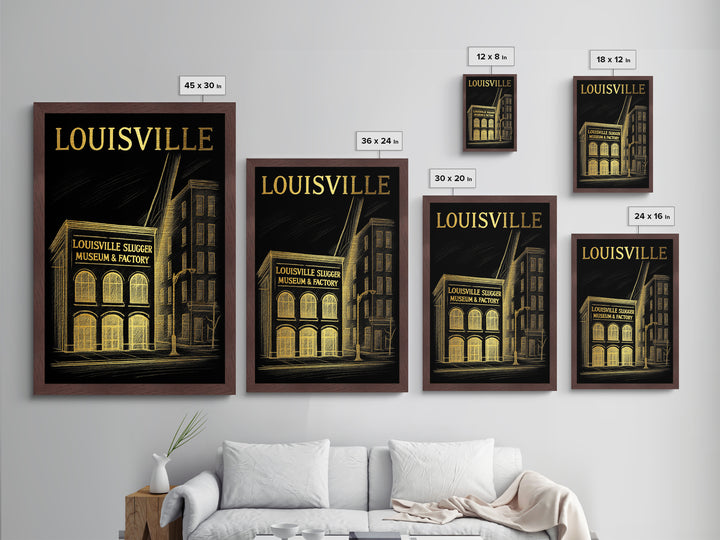 Louisville Kentucky art, Metallic Gold Art, Travel Art Prints, Metal Art, Wood Framed Art, Adventure Lover Gift