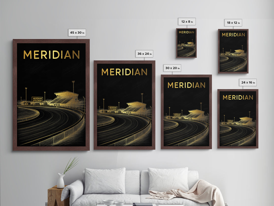 Meridian Idaho travel, Metallic Gold Print, Modern House Art, Metal Art, Wood Framed Art, Traveler Gift