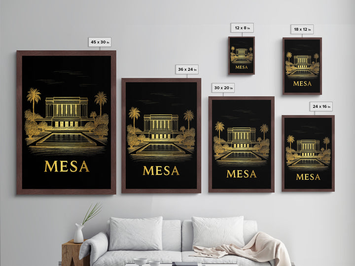 Mesa Arizona art, Metallic Gold Art, Best Friend Gifts, Metal Art, Wood Framed Art, Birthday Travel Gift