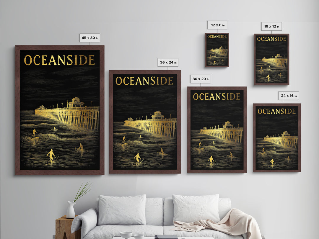 Oklahoma City Oklahoma travel, Metallic Gold Print, Closing Gift, Metal Art, Wood Framed Art, Anniversary Gift, Retirement Travel Gift