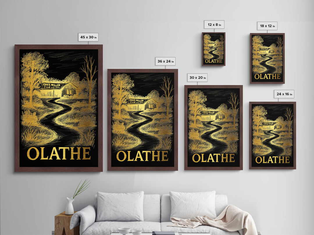 Olathe Kansas art, Metallic Gold Art, Travel Art Prints, Metal Art, Wood Framed Art, Adventure Lover Gift, Traveler Gift