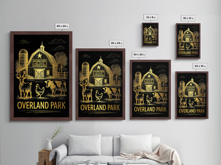 Overland Park Kansas art, Metallic Gold Art, Travel Art Prints, Metal Art, Wood Framed Art, Adventure Lover Gift, Traveler Gift