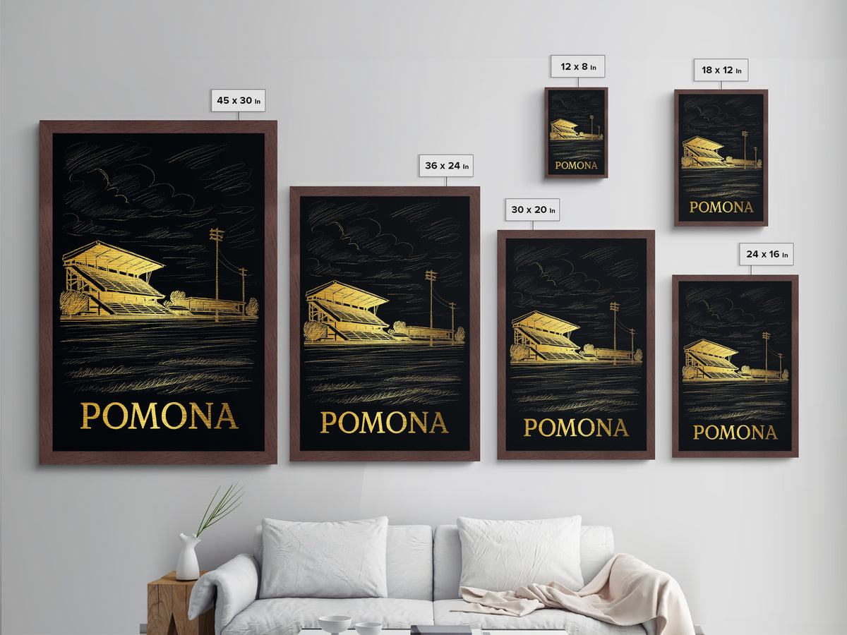 Pomona California art, Metallic Gold Art, Travel Art Prints, Metal Art, Wood Framed Art, Adventure Lover Gift, Traveler Gift