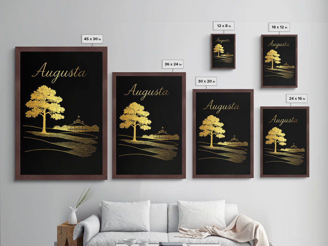 Augusta Georgia Travel, Metallic Gold Art, Wood Framed Art, Metal Art, Modern Wall Art, Adventure Lover Gift