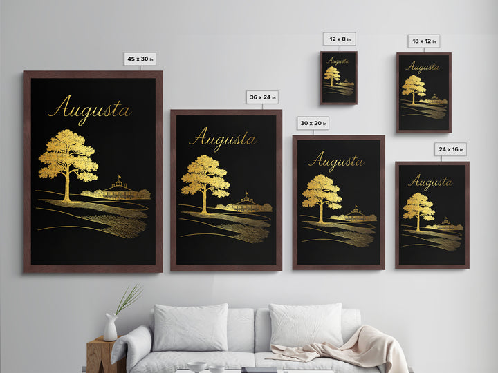 Augusta Georgia Travel, Metallic Gold Art, Wood Framed Art, Metal Art, Modern Wall Art, Adventure Lover Gift