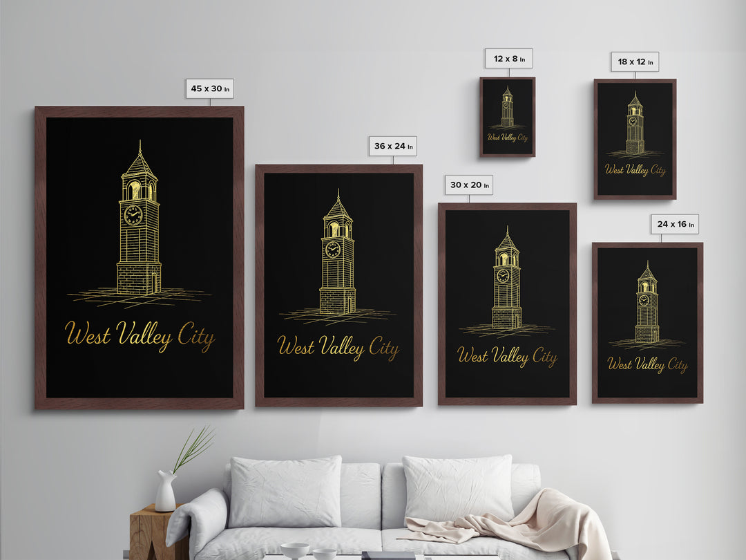West Valley City Utah Art, Metallic Gold Art, Wood Framed Art, Metal Art, Modern Wall Art, Adventure Lover Gift, Living Room Decor