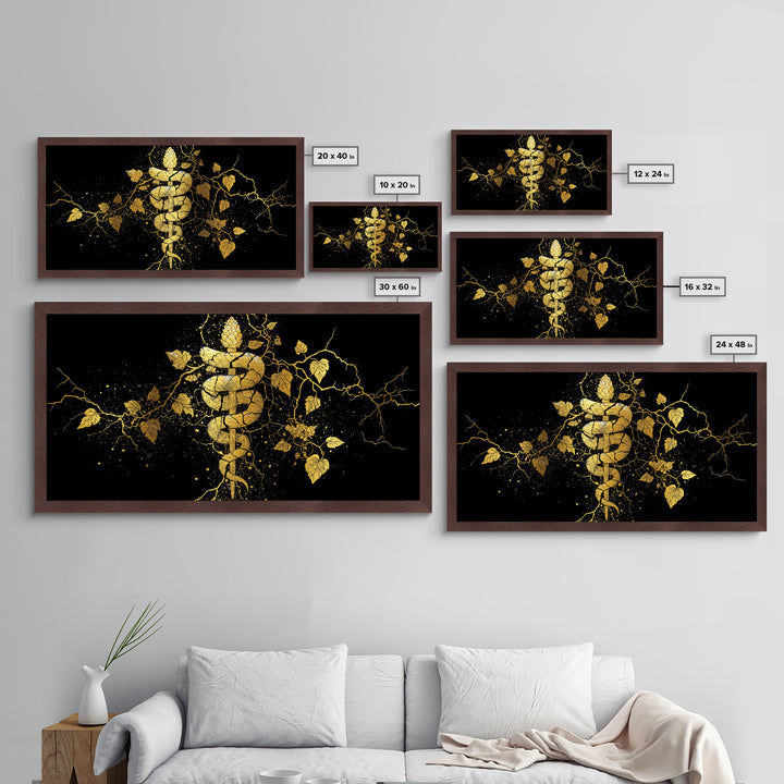 Metallic Gold Metal Print, Dionysus with Grapes, Greek God of Wine Wall Decor, Ancient Myth Celebration Art, Black and Gold Artwork
