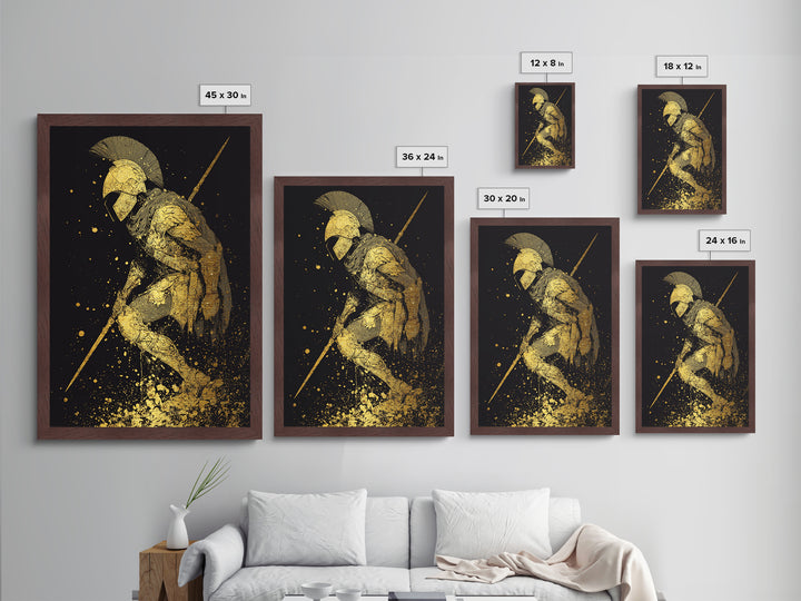 Medusa Head Metallic Gold Metal Print, Mythological Serpent Hair Art, Ancient Creature Wall Decor, Classical Fantasy Artwork Frame