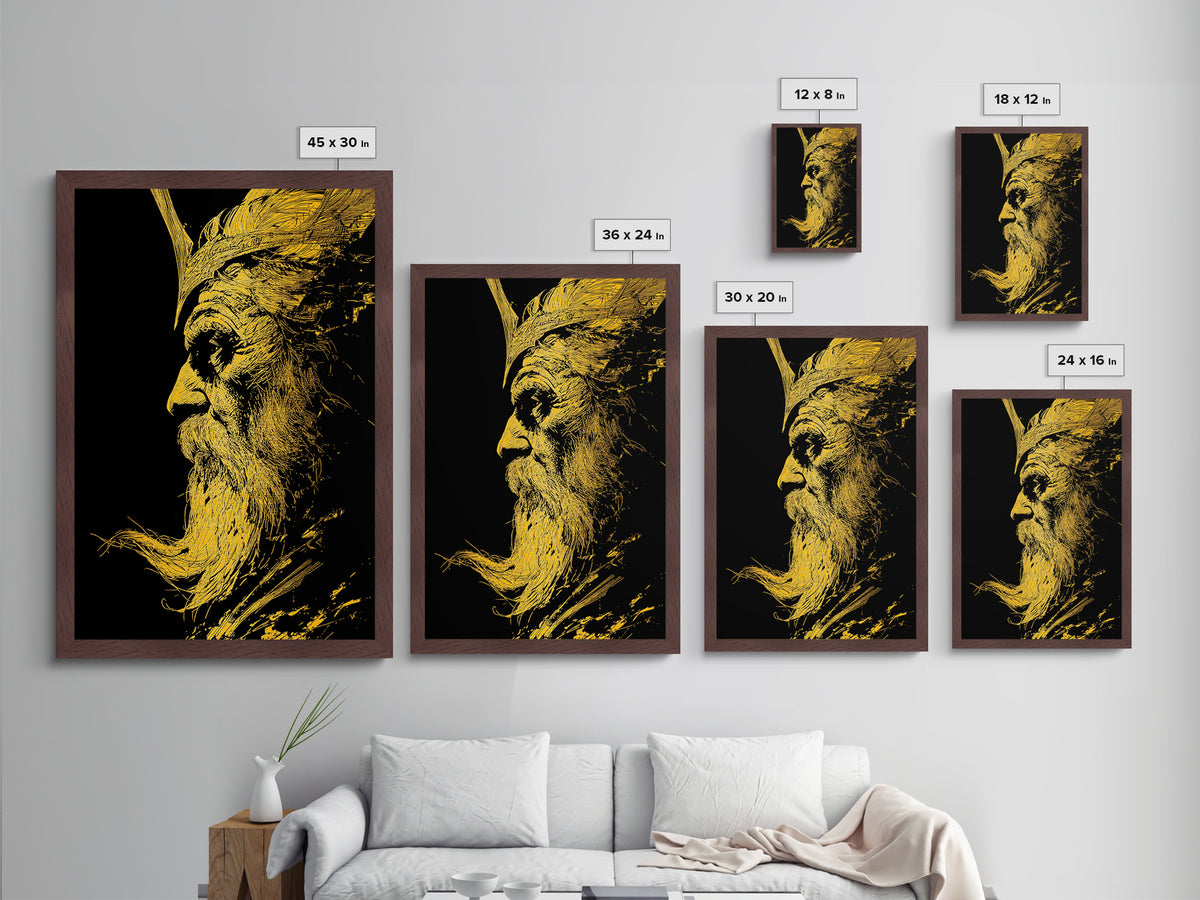 Metallic Gold Metal Print, Abstract Face Art, Luxury Modern Wall Decor, Surreal Lips Artwork, Real Wood Frame Home Art