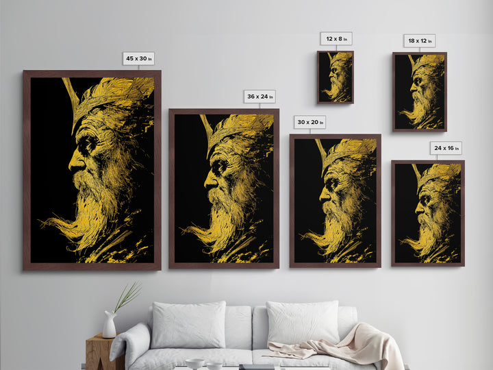 Metallic Gold Metal Print, Abstract Face Art, Luxury Modern Wall Decor, Surreal Lips Artwork, Real Wood Frame Home Art